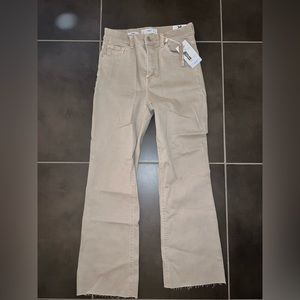 MANGO crop flared jeans